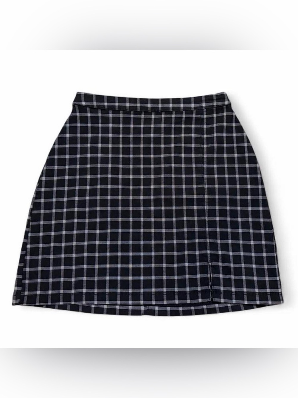 Hollister Black Plaid Mini Skirt